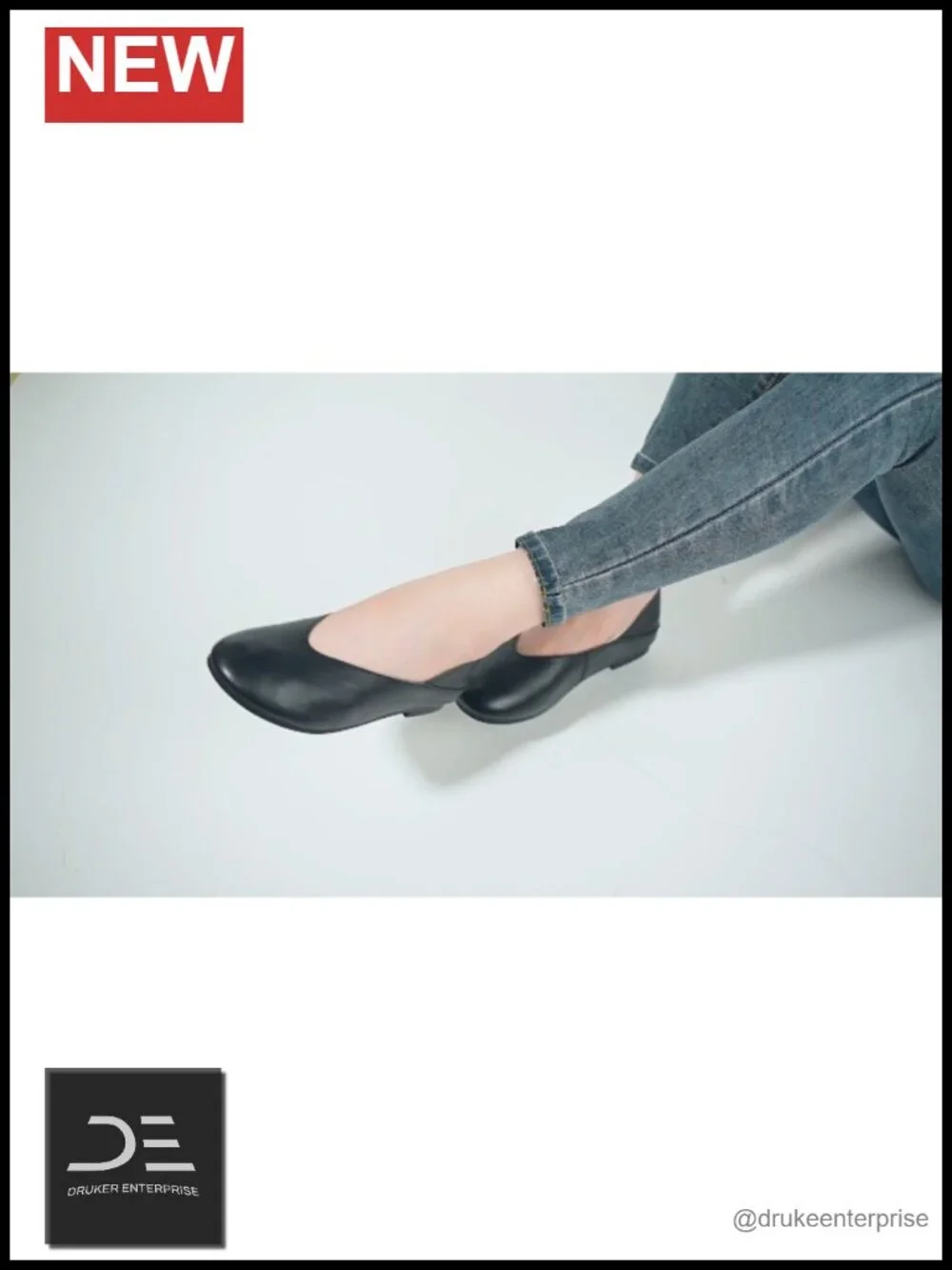 Women's Classic Leather Ballet Flats – Soft Genuine Leather Round Toe Slip-Ons